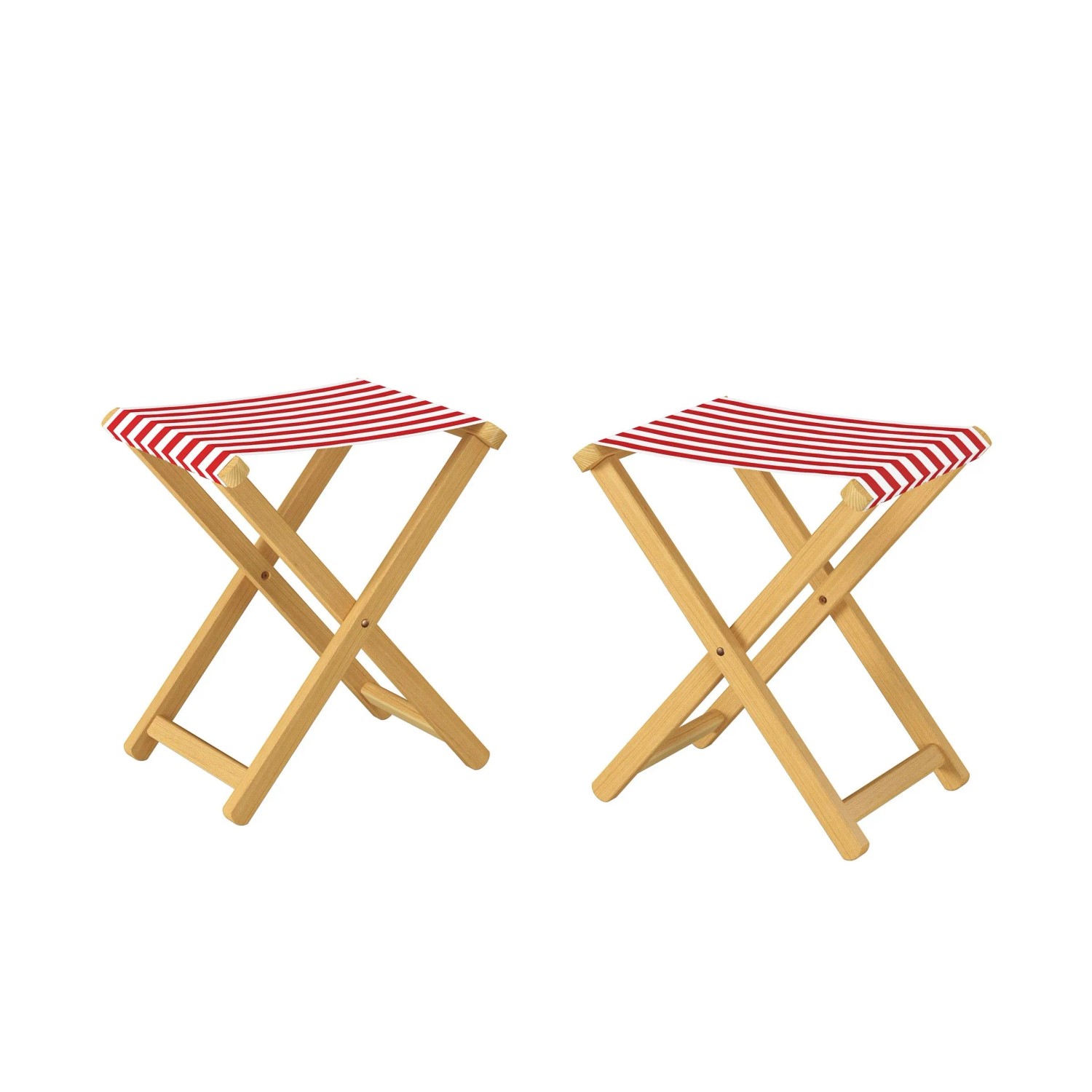 Erst-Holz Hocker Klappstuhl Anglerstuhl Buche Massiv Stoff Rot-Weiß 10-210 günstig online kaufen