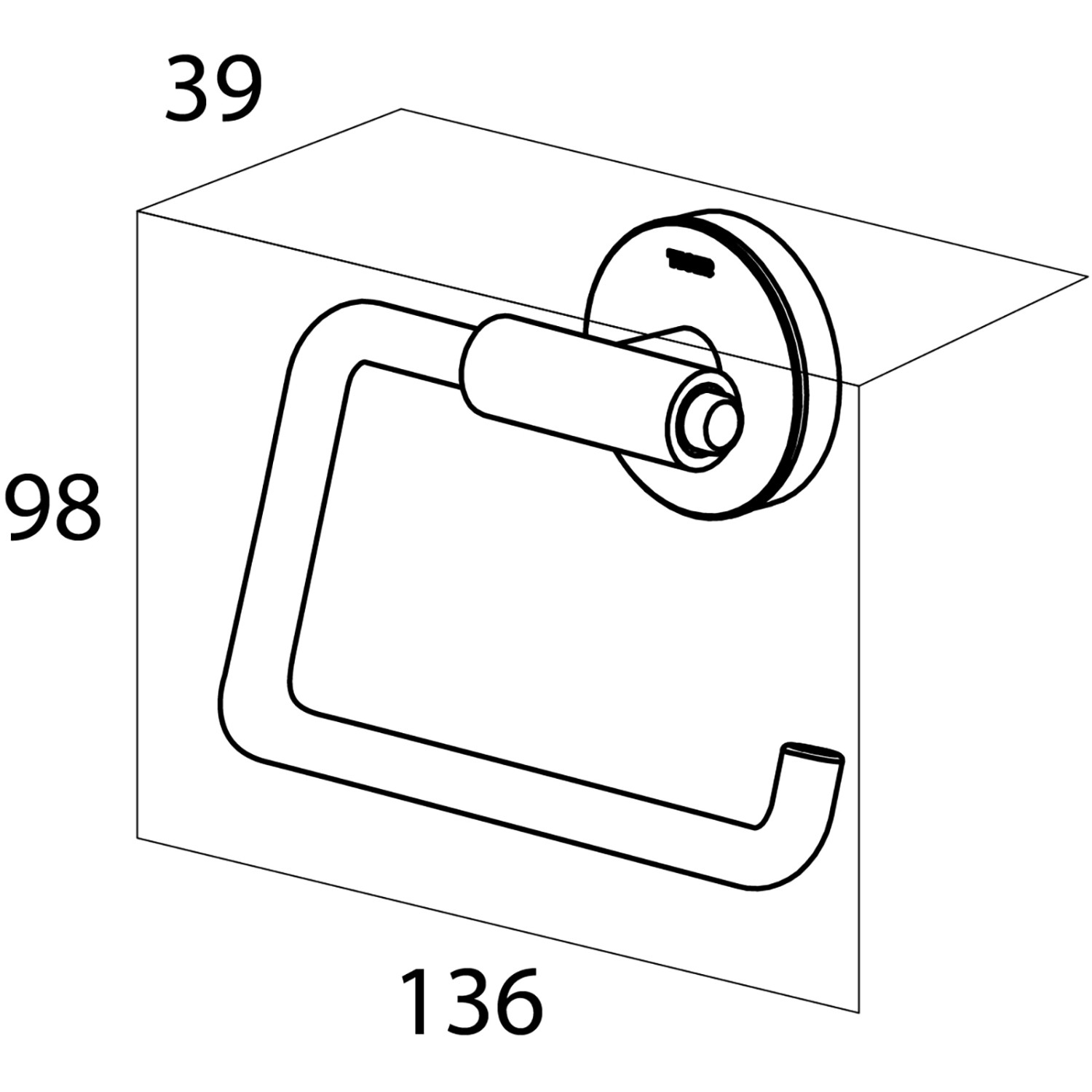 Weißer Tiger Toilettenpapierhalter Urban ohne Deckel, skandinavisches Design.
