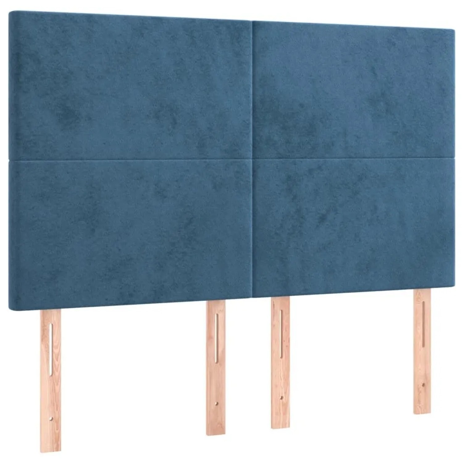 vidaXL Kopfteil Dunkelblau 144x5x118/128 cm Samt 3116104