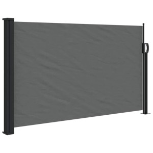 vidaXL Ausziehbare Seitenmarkise, anthrazit, 117x300 cm, für Balkon und Terrasse.