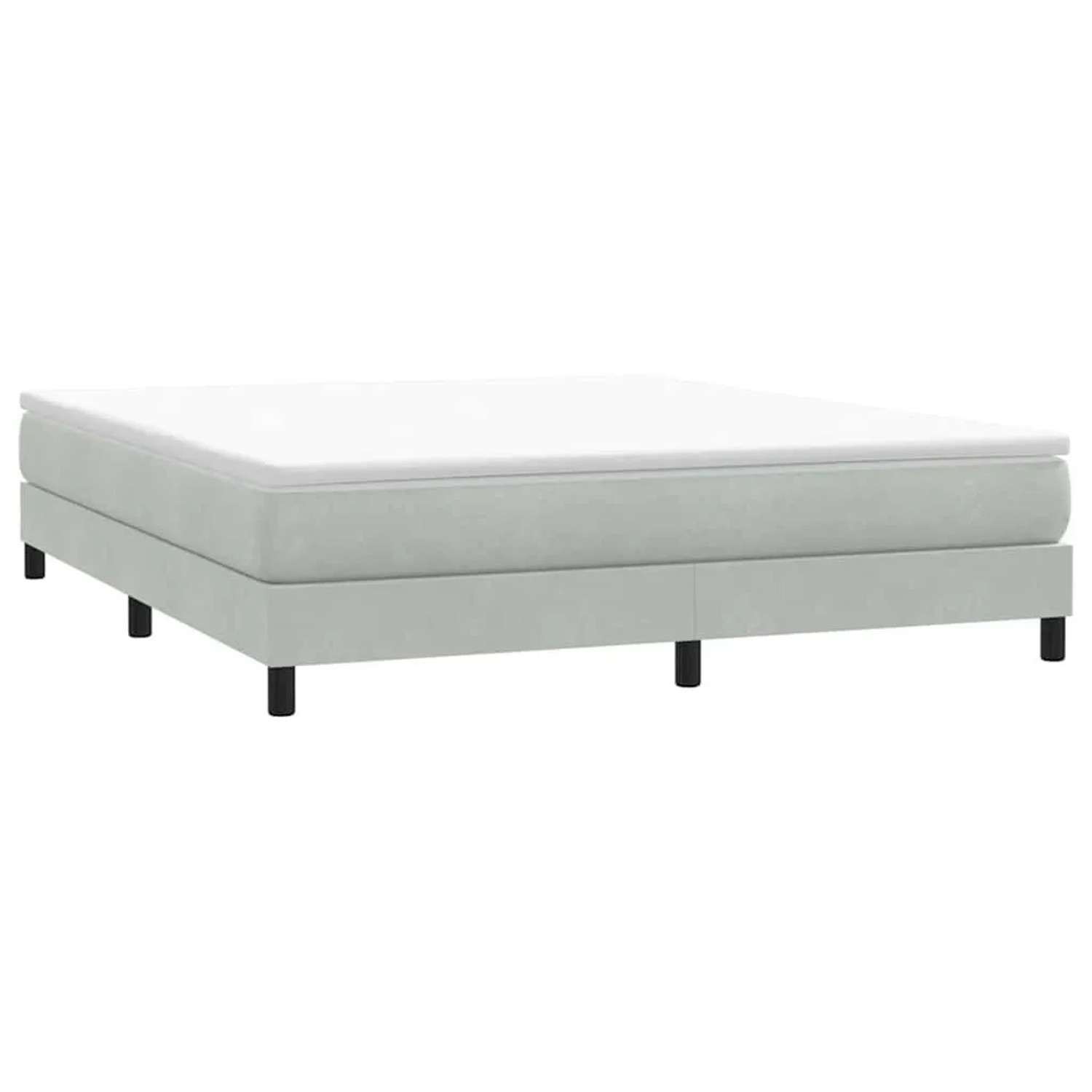 vidaXL Boxspringbett ohne Matratze Hellgrau 180x220 cm Samt 3315885 günstig online kaufen