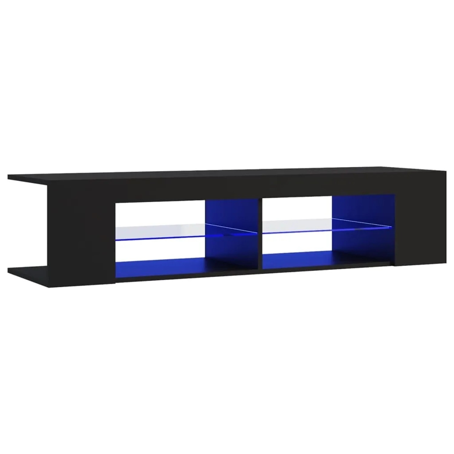 vidaXL TV-Schrank mit LED-Leuchten Schwarz 135x39x30 cm 804230