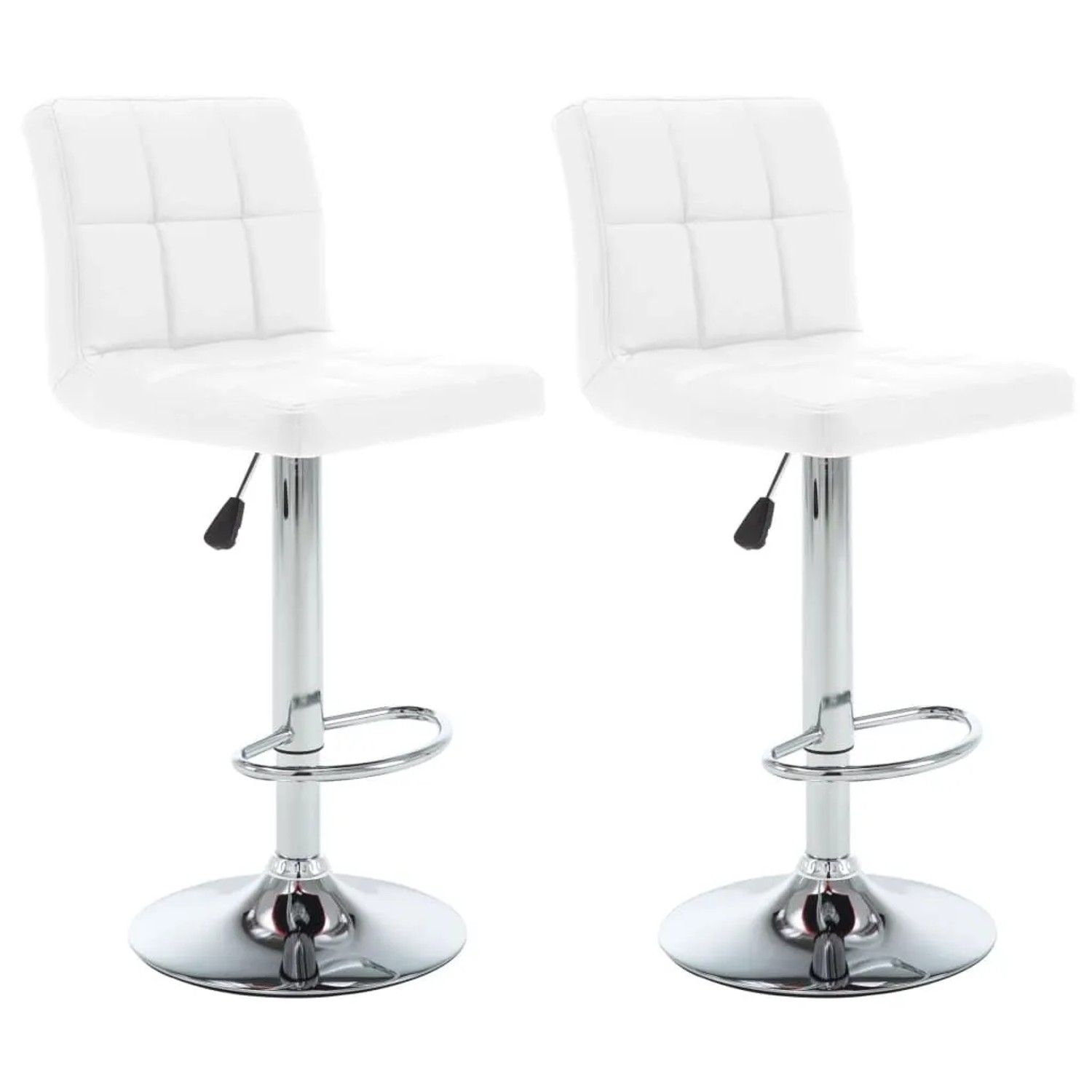 vidaXL Barhocker 2 Stk Weiß Kunstleder 323633
