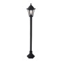 Klassische, schwarze QAZQA Wegeleuchte New Haven, 122cm hoch, für den Außenbereich.