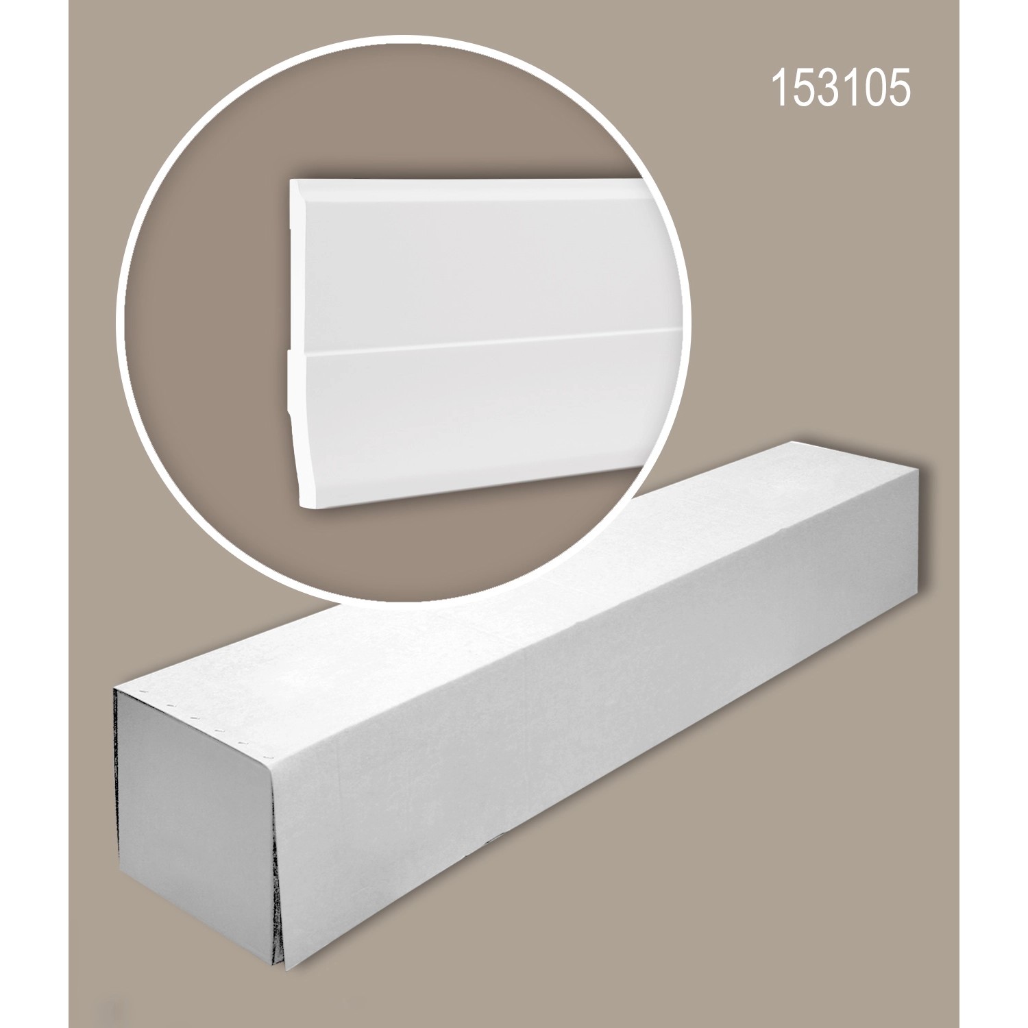 PROFHOME Sockelleisten Set, 11 weiße Zierleisten (22m) im Karton. Zubehör für Paneele.