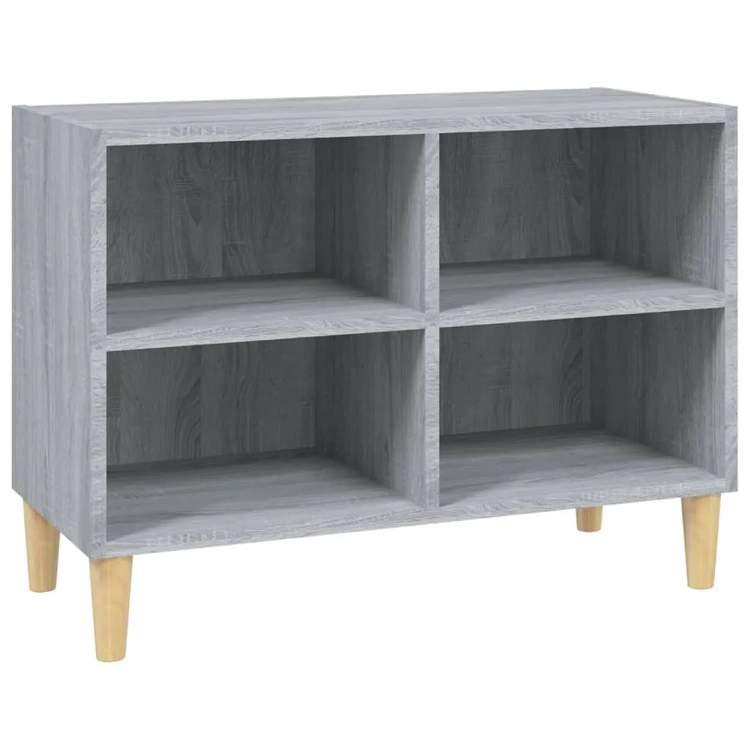 vidaXL TV-Schrank mit Massivholz-Beinen Grau Sonoma 69,5x30x50 cm 813147
