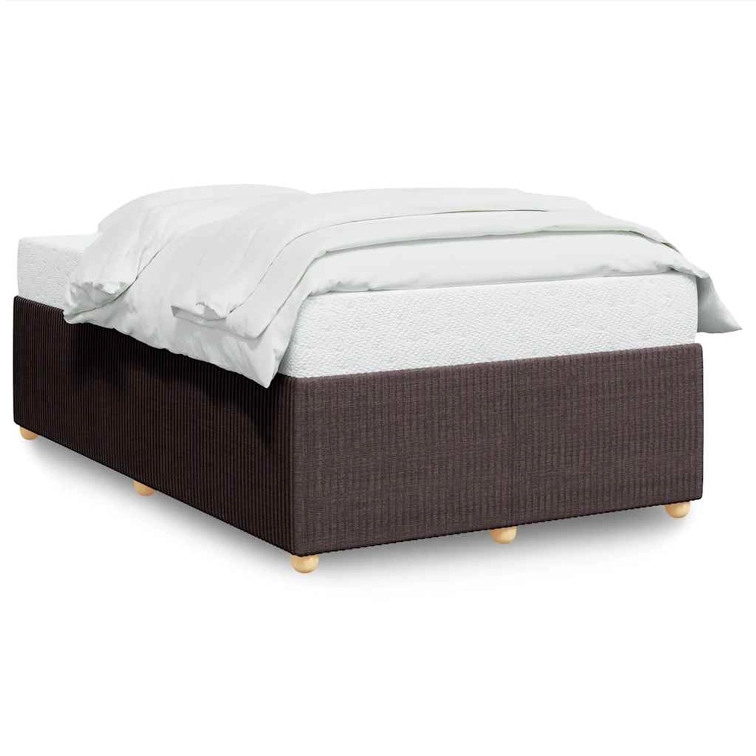 vidaXL Bettgestell ohne Matratze Dunkelbraun 120x190 cm Stoff 3284924 günstig online kaufen