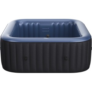 Mobiler, anthrazitfarbener Whirlpool Tekapo für 4 Personen, 158x158x68 cm, ideal für Entspannung.