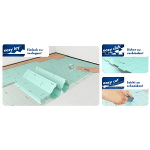 Selitac Trittschalldämmung 3mm für Parkett und Laminat, einfache Verlegung dank Falttechnik.