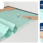 Selitac Trittschalldämmung 3mm für Parkett und Laminat, einfache Verlegung dank Falttechnik.