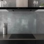 Transparente Glas Küchenrückwand 100x70 cm als Wandschutz hinter dem Herd.