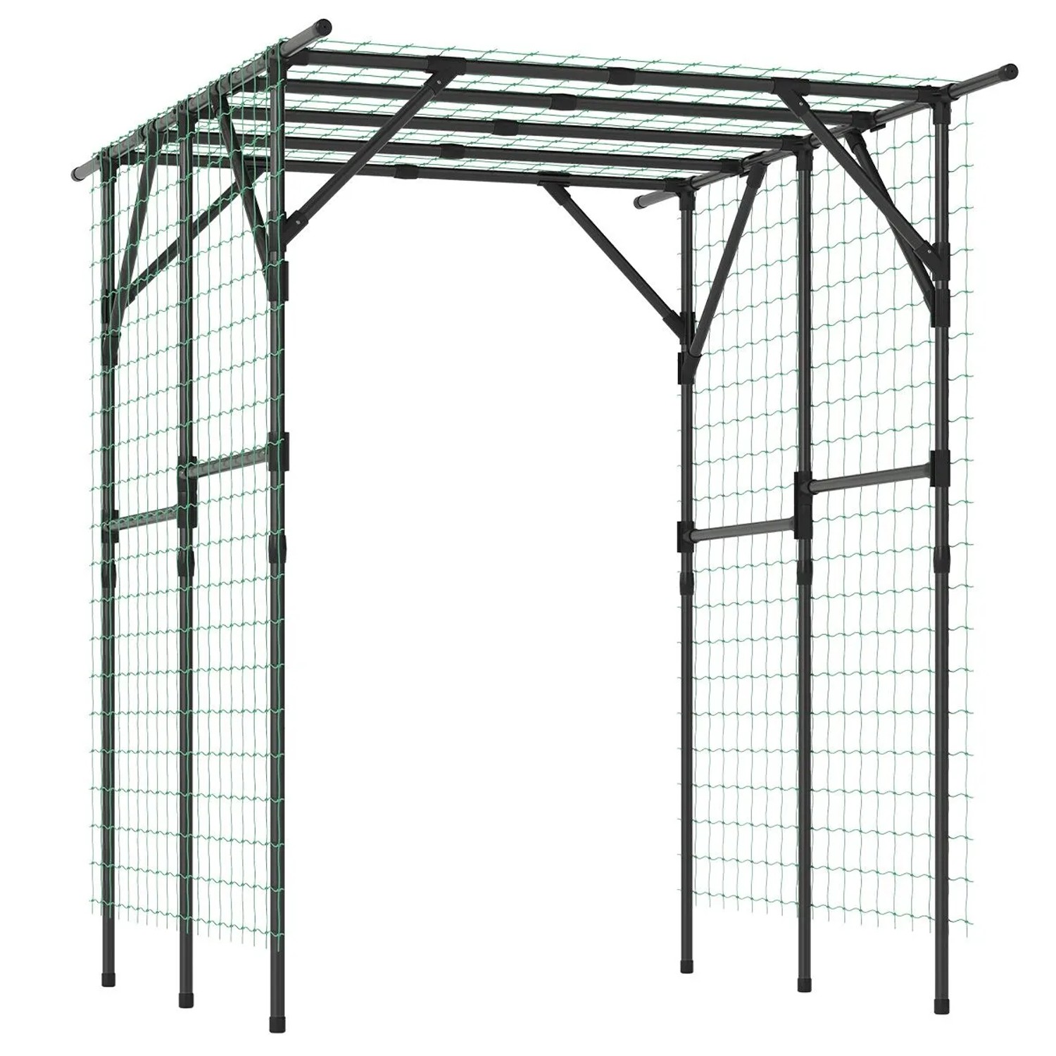 Costway Rankgitter für Kletterpflanzen 200 x 150 x 197 cm Schwarz