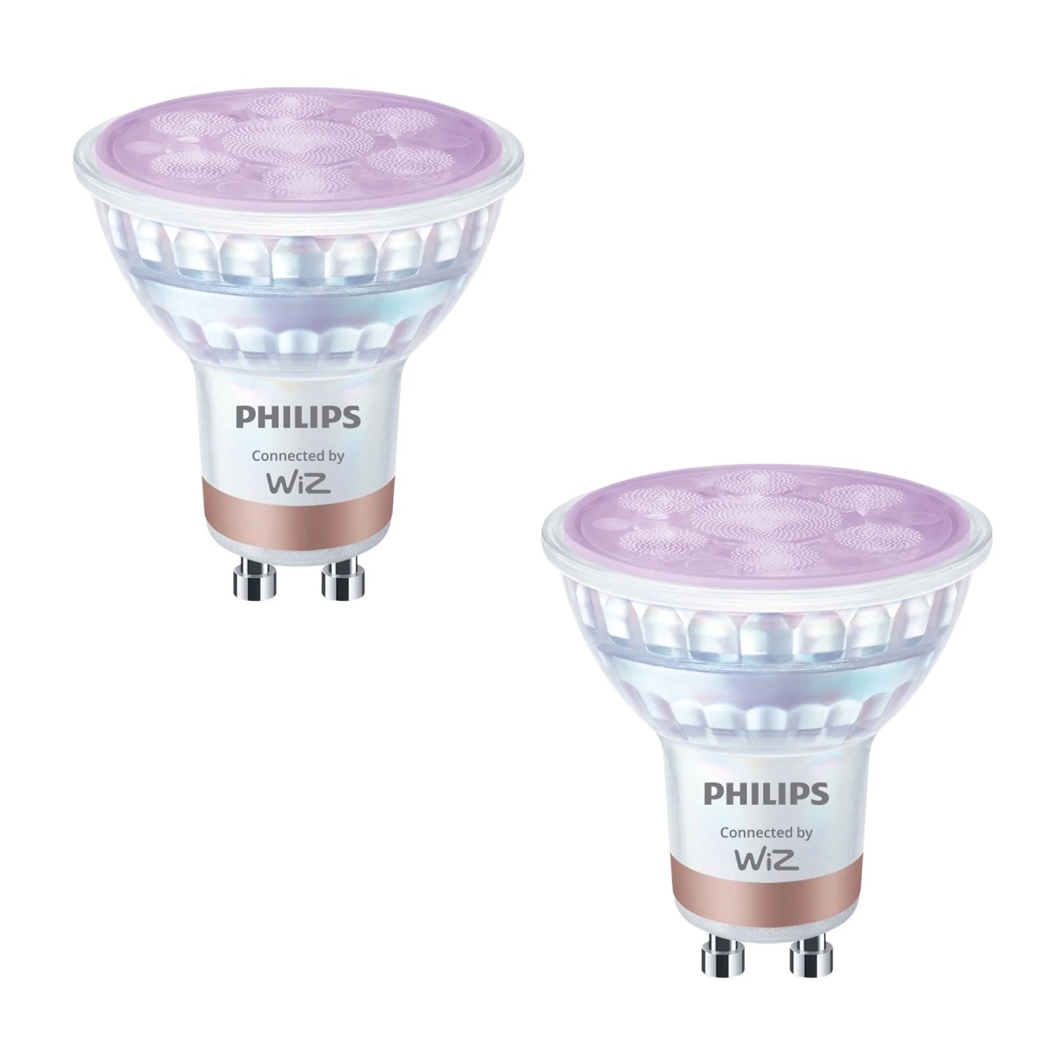 Philips Smart-LED-Leuchtmittel GU10 50 W 400,m RGB 5 x 5,5 cm 2-Flammig Set