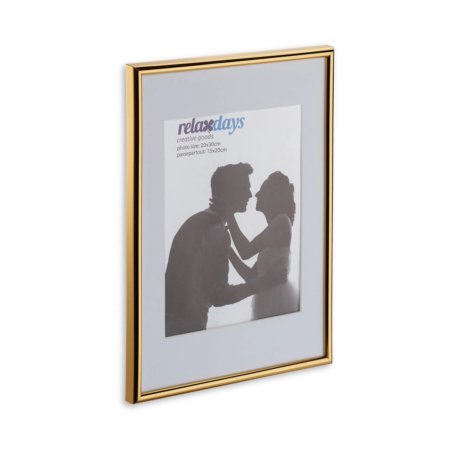 Relaxdays Bilderrahmen 2er Set Kunststoff Glas MDF Gold Stehend zum Aufhängen 31 cm x 21 cm x 2 cm 0.38 kg