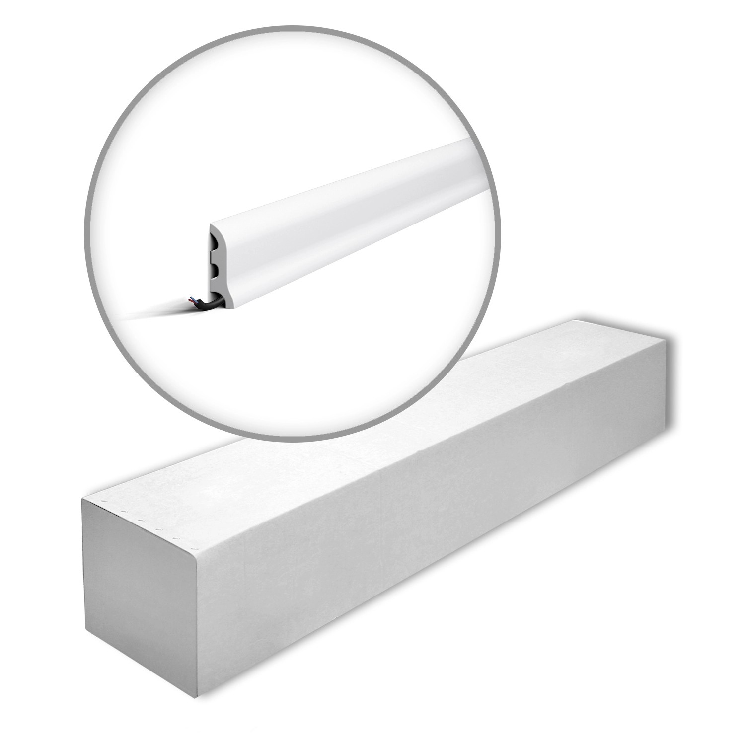 NOEL & MARQUET Sockelleisten Set, 80 m, weiß. Zubehör für Paneele.