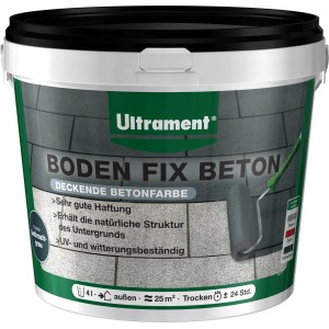 Eimer Ultrament Boden Fix Beton 4 l, anthrazit, für Beton- und Pflastersteine.