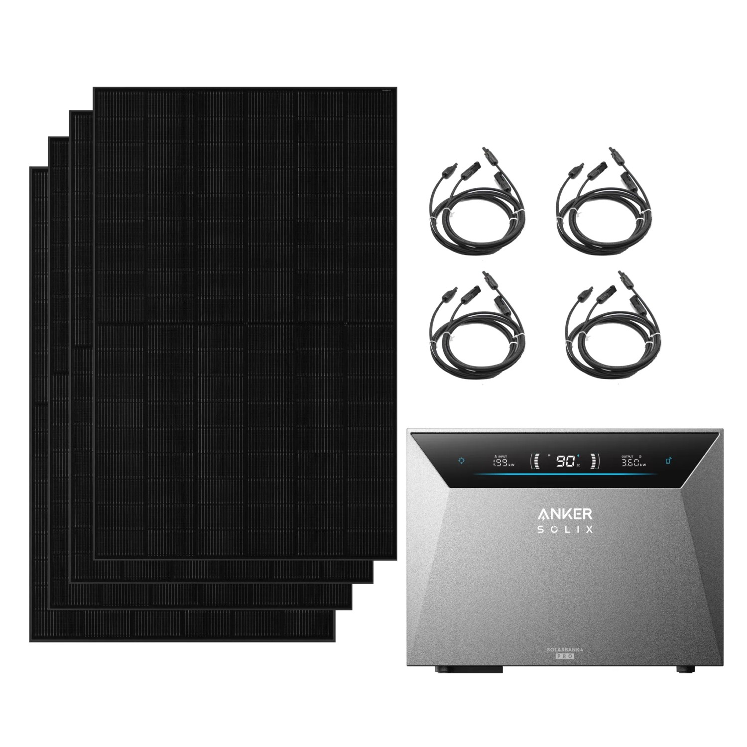 Anker SOLIX Solarbank 4 E5000 Pro Mit 2000W Bifaziale Solarmodule Ohne Erweiterungsakku