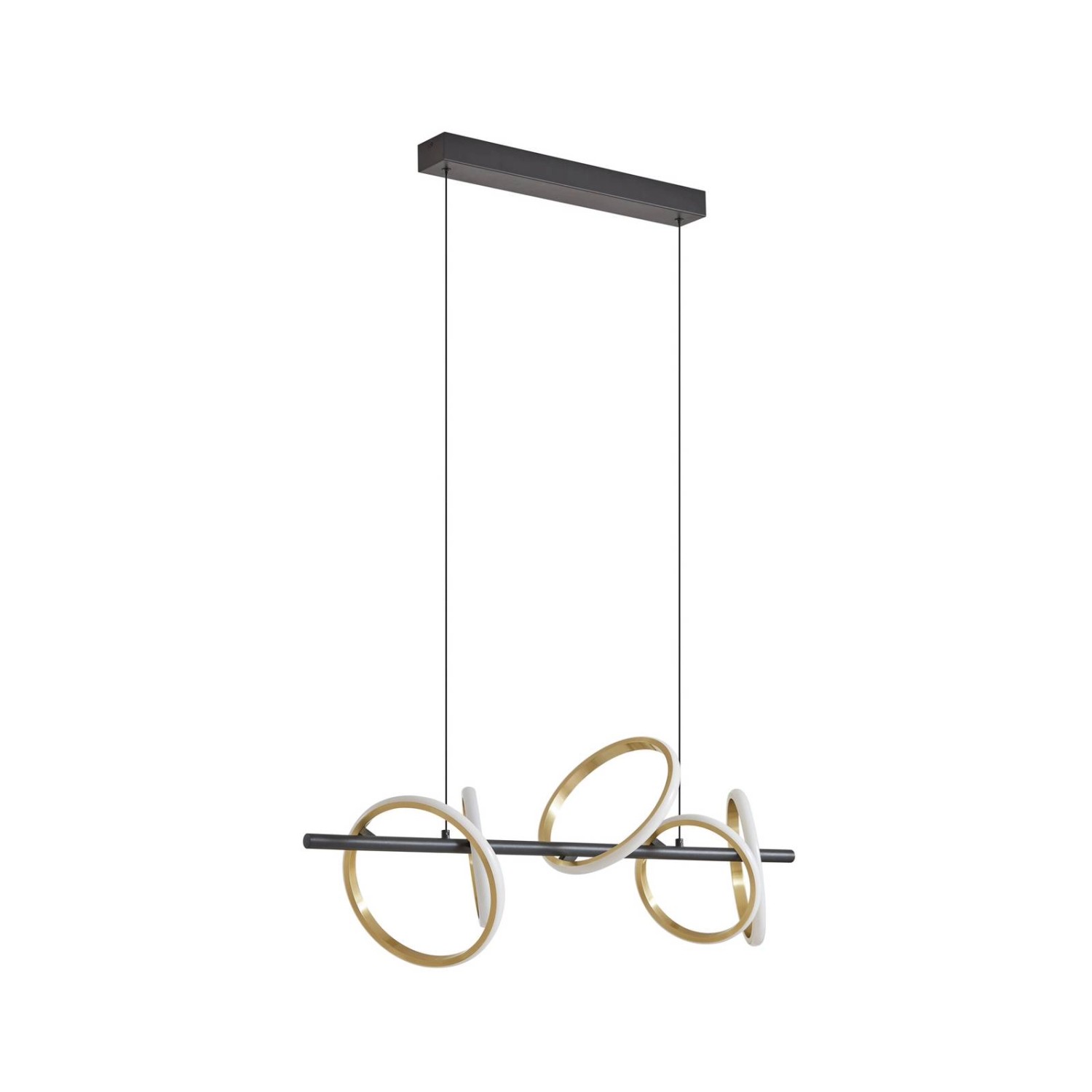 Lucande LED Madu 10020446 Modern in Schwarz aus Metall 5-flammig Wohnzimmer günstig online kaufen