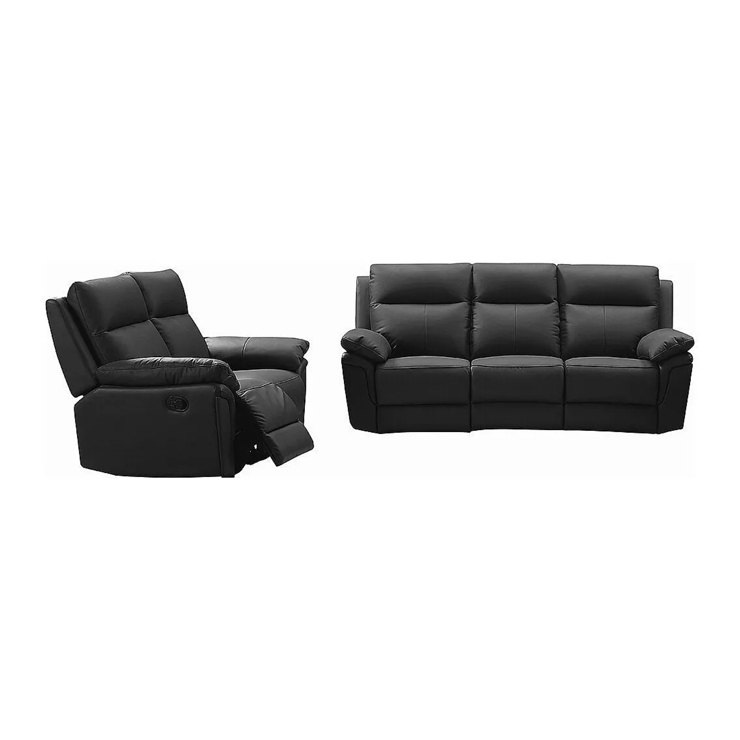 Vente-unique Couchgarnitur Pakita Schwarz 153 cm  208 cm