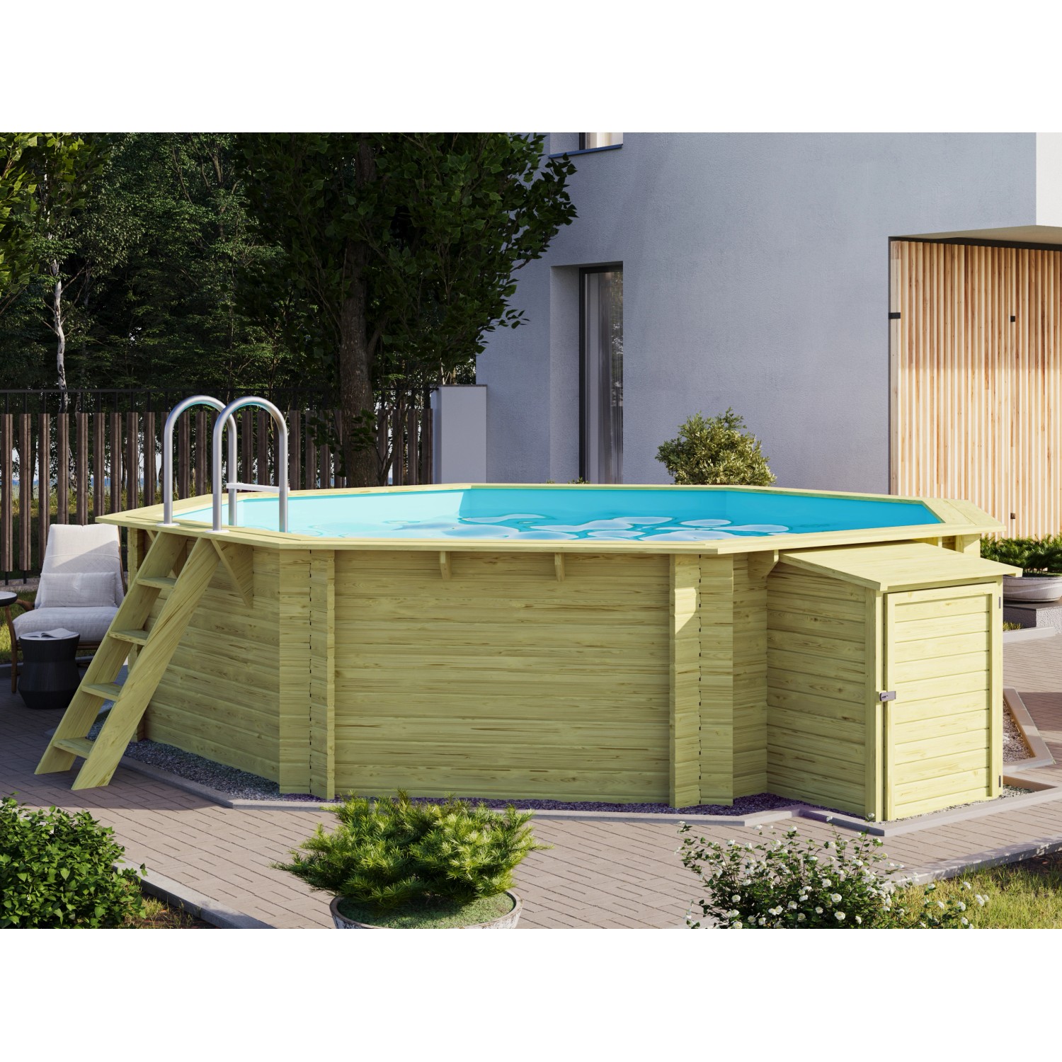 Karibu Pool 2 Set A inkl. Filteranlage Skimmer