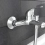 Chromfarbene Einhebel-Wannenarmatur Athos Plus für die Badewanne.