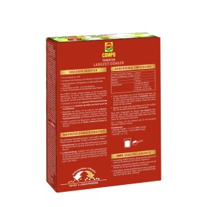 Rote Compo Tomaten Langzeit-Dünger 850g Packung. Für schmackhafte Früchte und reiche Ernte, 6 Monate Wirkung.
