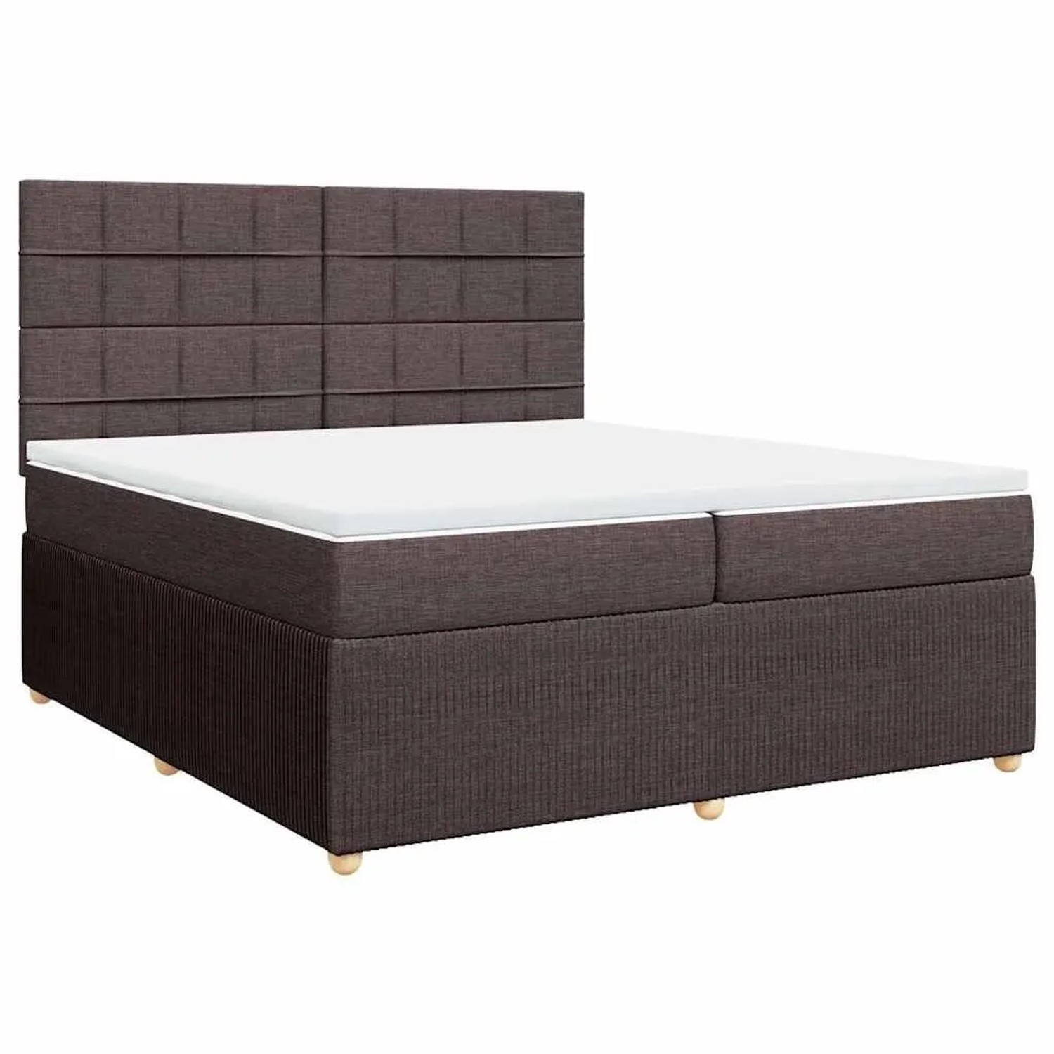 vidaXL Boxspringbett mit Matratze Dunkelbraun 200x200 cm Stoff 3294466 günstig online kaufen