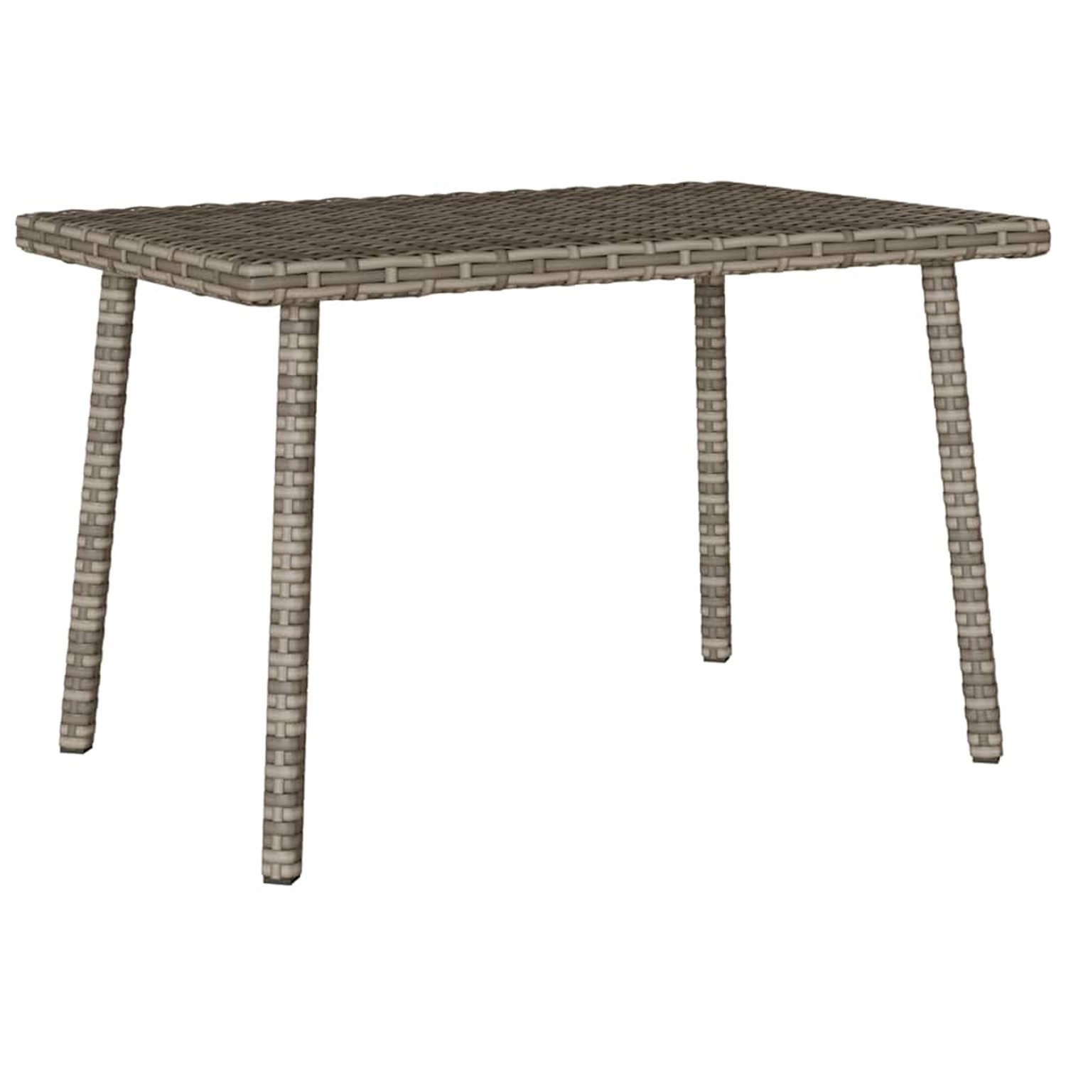 vidaXL Garten-Couchtisch Rechteckig Grau 60x40x37 cm Poly Rattan 4104052 günstig online kaufen