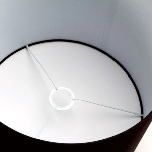 Schwarzer Orion Lightstyle Lampenschirm, Ø 40cm, Stoff, E27 Fassung.