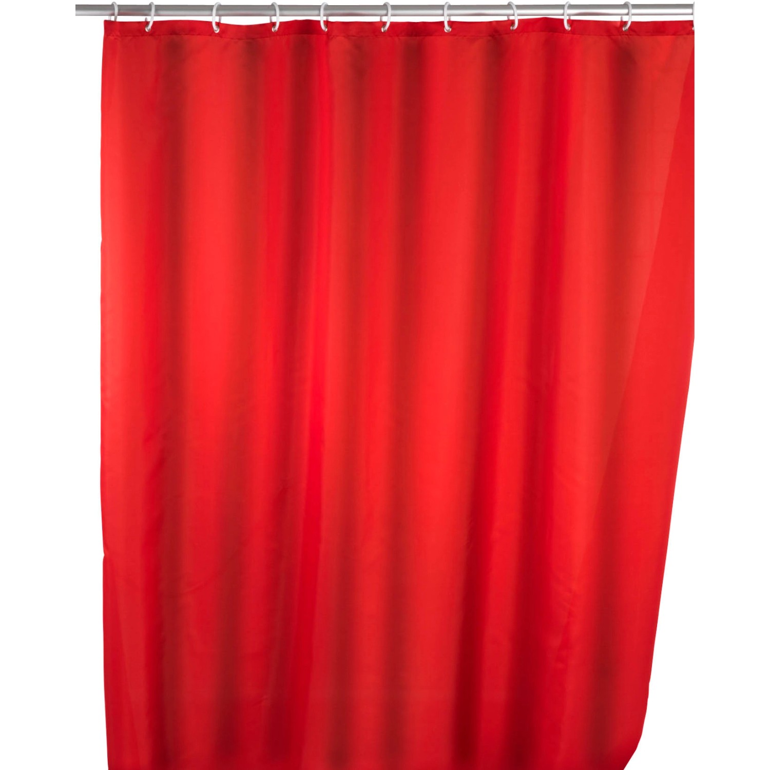 Wenko Anti-Schimmel Duschvorhang Uni 180 cm x 200 cm Rot