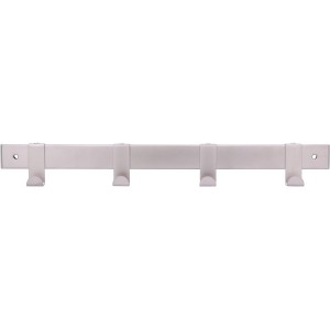 Siro Hakenleiste aus Metall, Nickel matt, 4 Haken, Länge 404 mm.