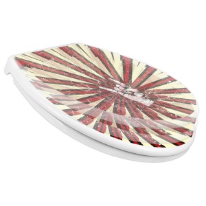 Banjado Familien WC-Sitz mit Absenkautomatik, Motiv Rock On. Klodeckel mit Kindersitz aus Polypropylen.