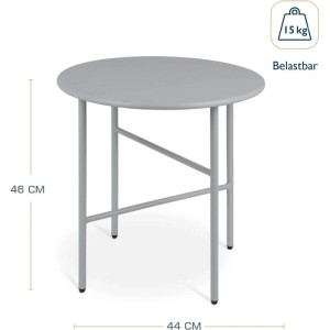 Bomoe Finn Beistelltisch ø 44x46cm + ø 53x36cm Grau 2tlg