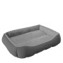Anthrazitfarbenes Benno Hundebett Sammy, 80x65x17 cm, für Hunde, mit weicher Polsterung und erhöhtem Rand.