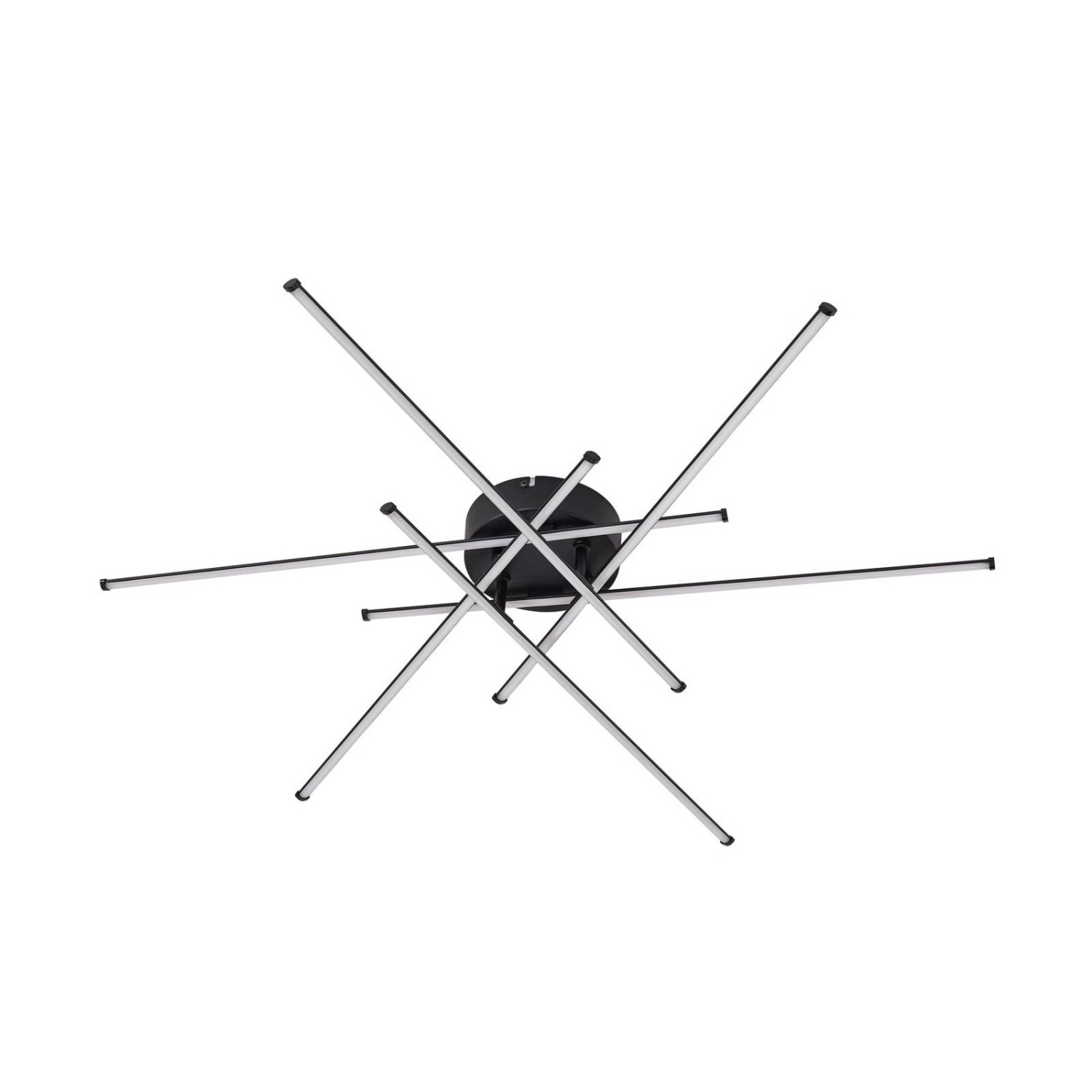 Lindby LED Deckenleuchte Elviano 10041520 Modern in Schwarz aus Aluminium 1-flammig Wohnzimmerleuchte