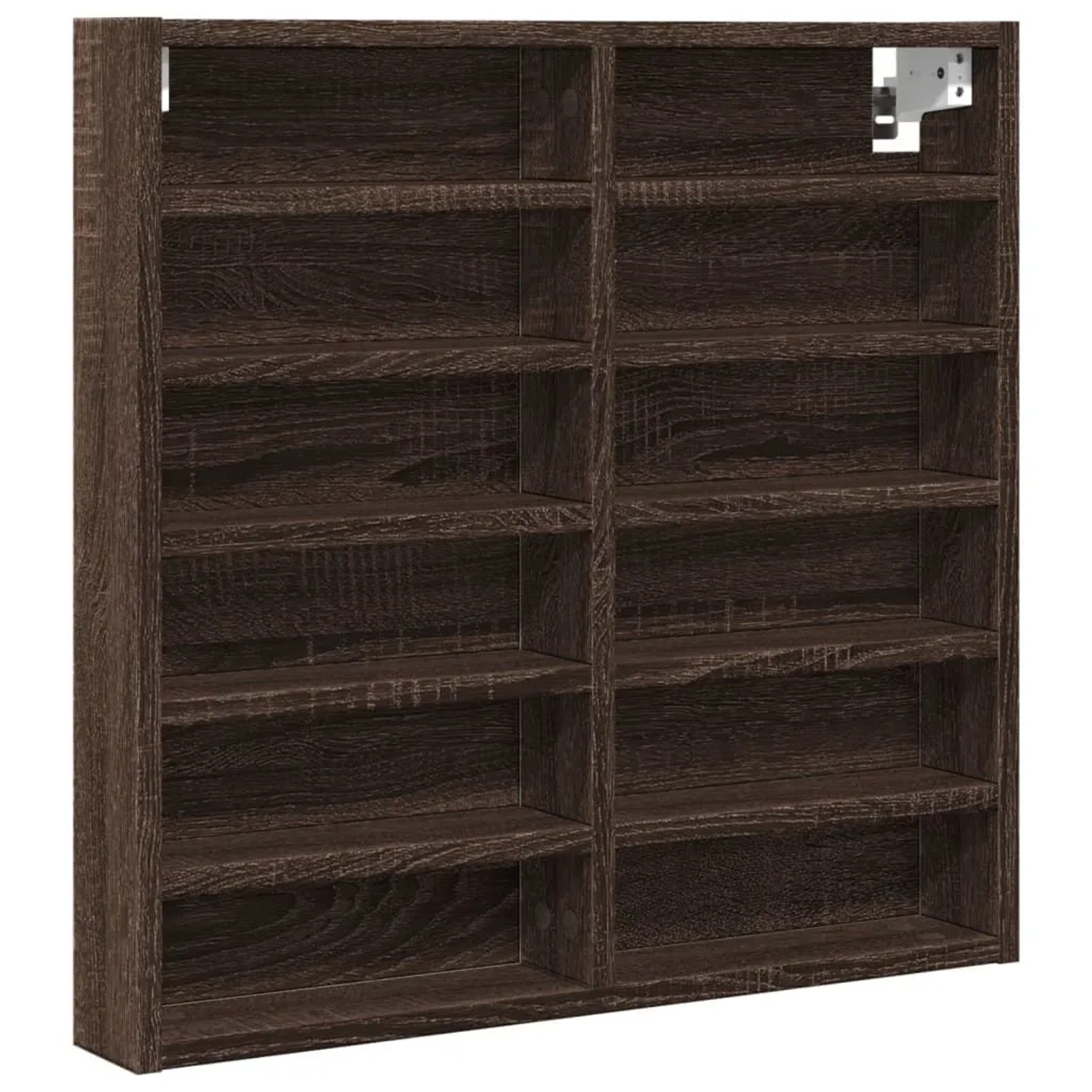 vidaXL Vitrinenschrank Braun Eichen-Optik 60x8,5x58 cm Holzwerkstoff 847967