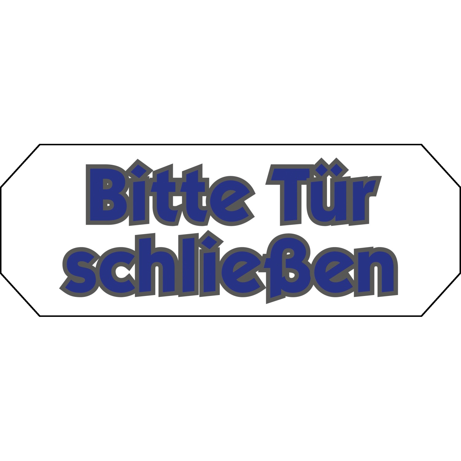 Signum Safety Signs Tür-/Hinweisschild Bitte Tür schließen 10,7 cm x 4 cm Blau