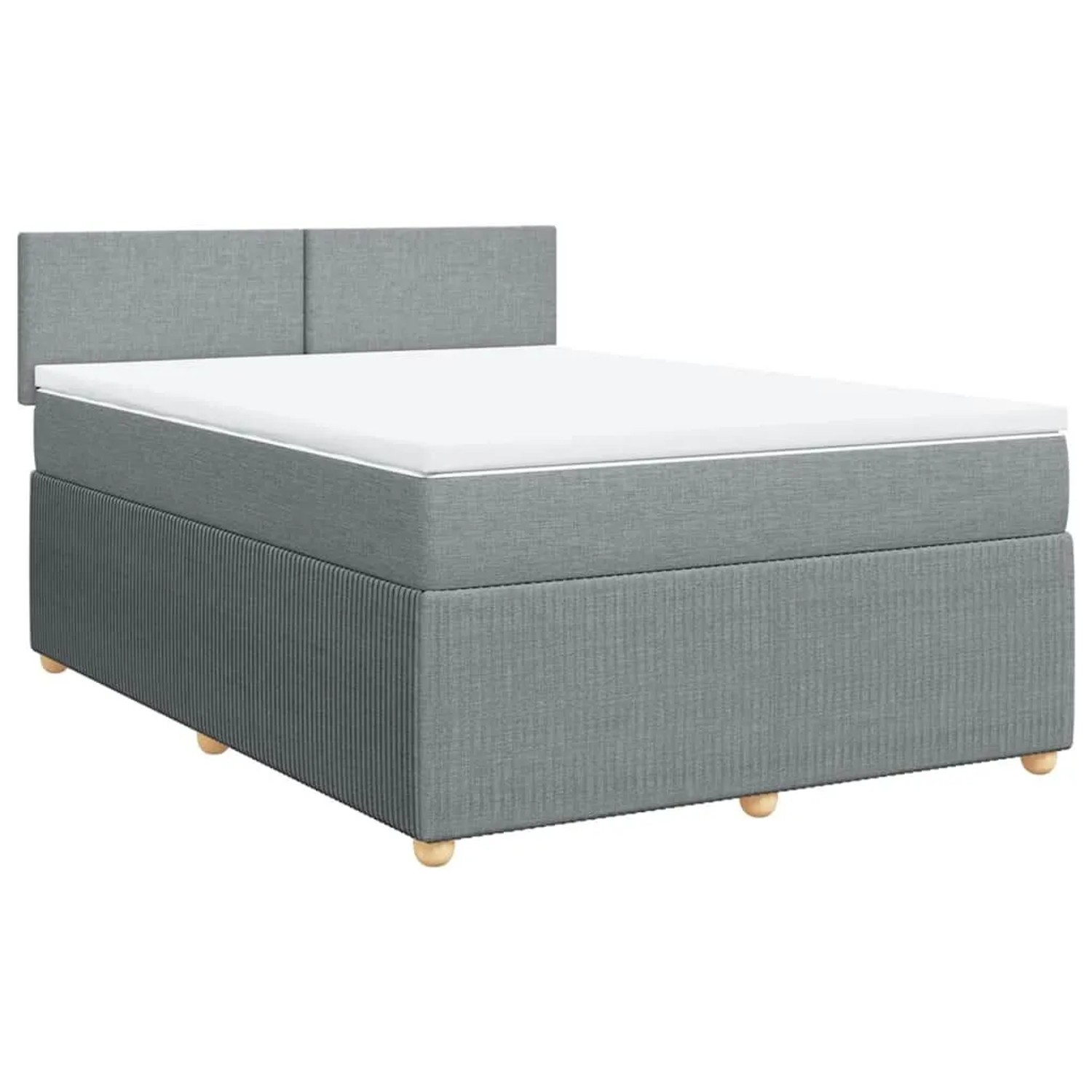 vidaXL Boxspringbett mit Matratze Hellgrau 140x190 cm Stoff 3289744 günstig online kaufen
