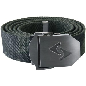 Scheibler Koppelgürtel Professional, grün-camouflage, mit Metallschnalle für Arbeitskleidung.