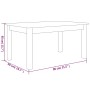vidaXL Couchtisch, 80x50x40 cm, Kiefer Massivholz, Modell 2. Schlichtes Design mit robustem Holzrahmen.