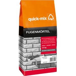 Quick-Mix Fugenmörtel Weiß, 10 kg Sack. Fugenmasse für Mauerwerk und Stein.