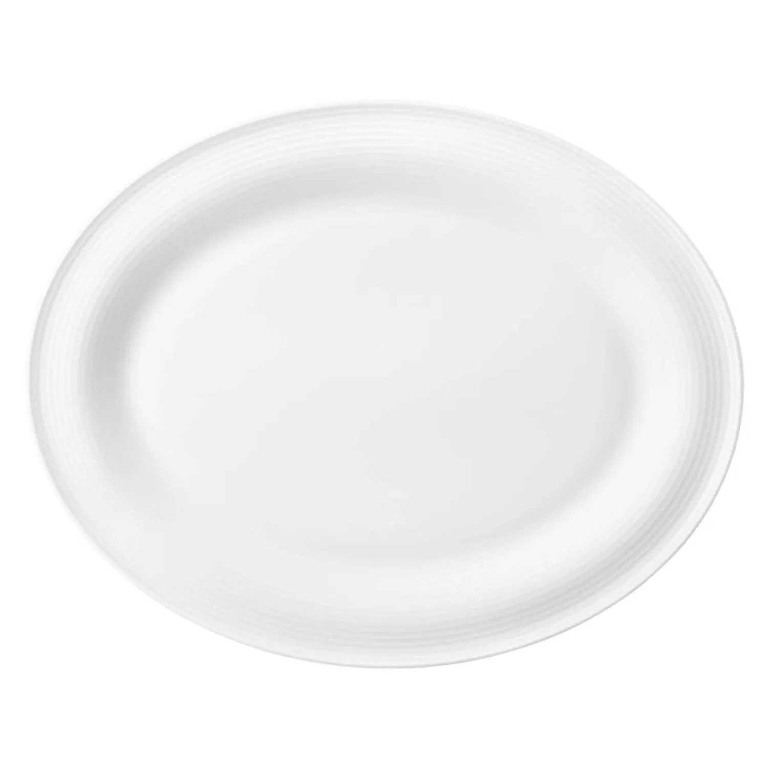 Seltmann Weiden Beat Color Glaze Servierplatte Oval 35 x 28 cm Weiß