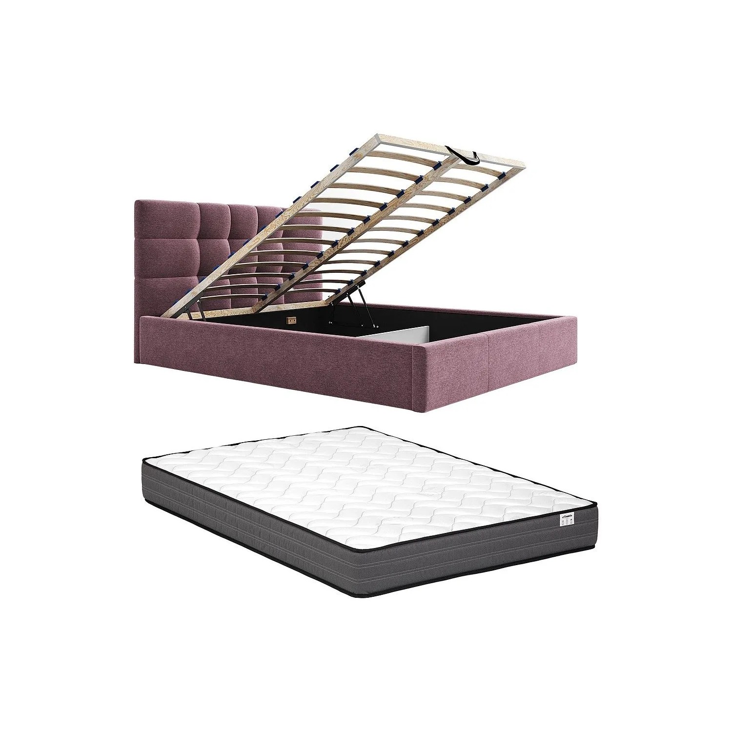 Vente-unique Bett Mit Bettkasten Eliava Bordeaux 190 cm