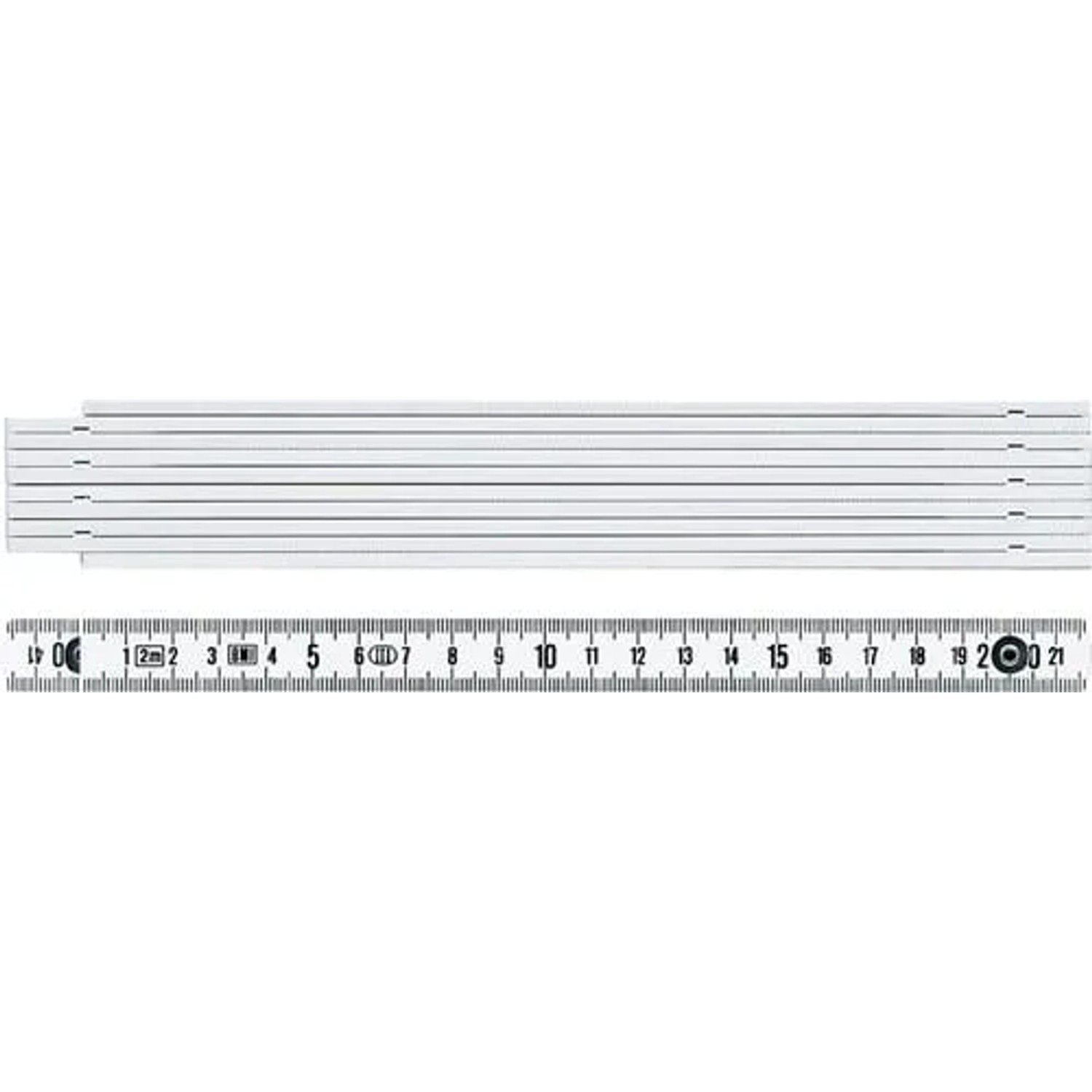 BMI Gliedermaßstab 1042 L 2M Mm Cm EG III Ku Weiß 943104200