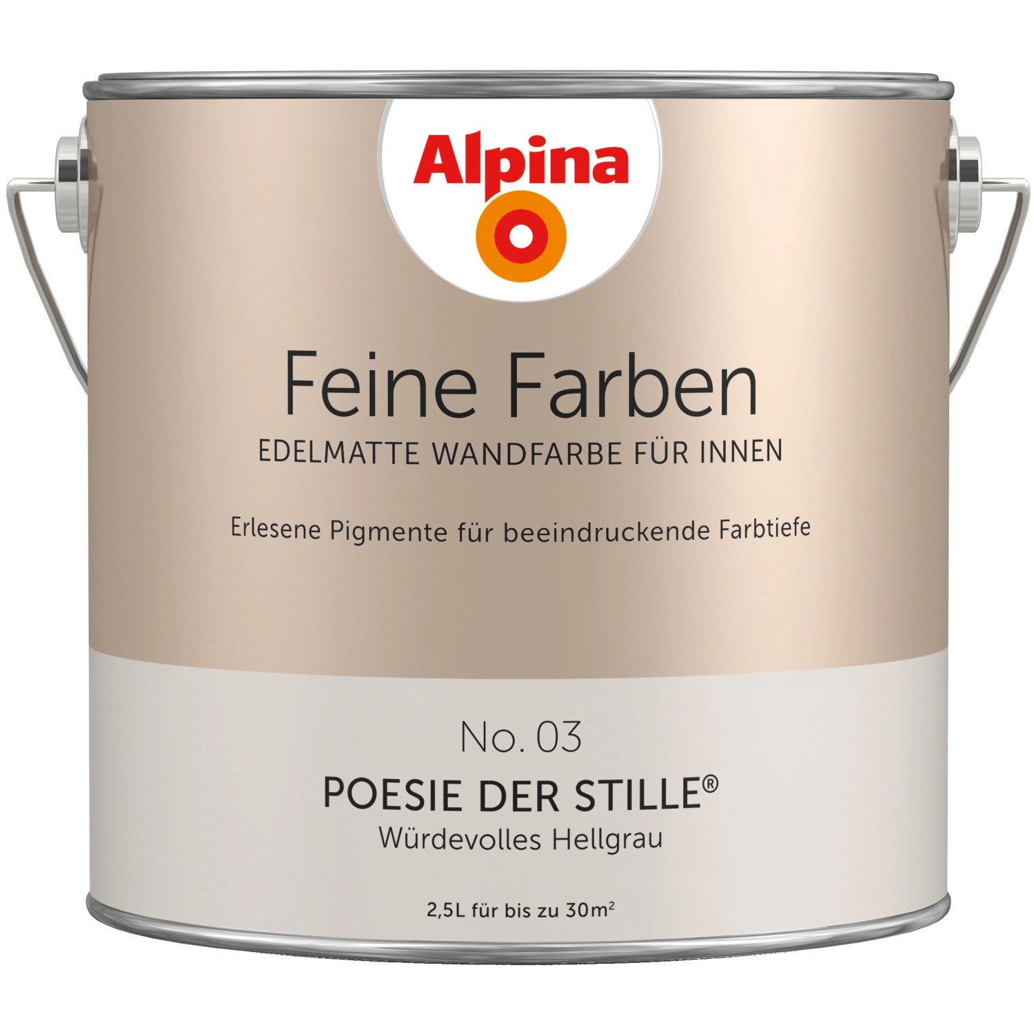 Alpina Feine Farben No. 3 Poesie der Stille® Hellgrau edelmatt 2,5 l