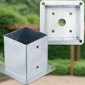 SOTECH Pfostenträger Bodenanker Zum Aufschrauben Vierkant 120 x 120 mm Feuerverzinkt
