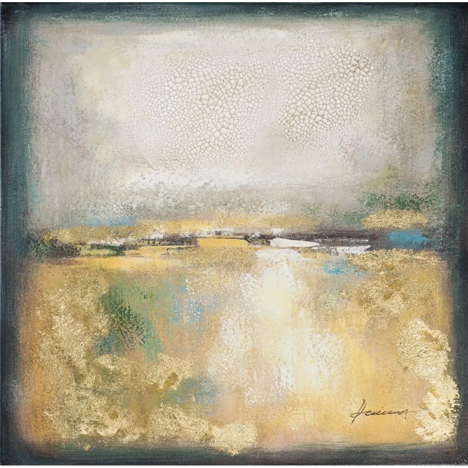 Art Universe Leinwandbild Heller Horizont 70 x 70 cm