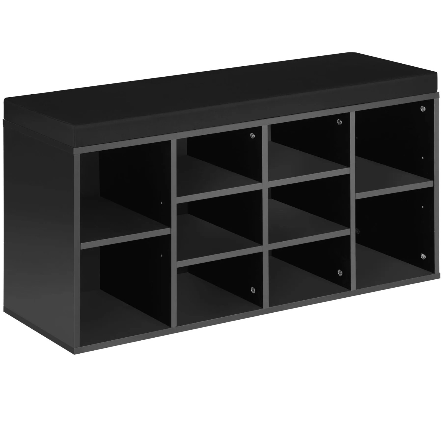 Tectake Schuhschrank Max Für 10 Paar Schuhe Mit Abnehmbarem Sitzpolster  103 50 x 30 x 48 cm Schwarz