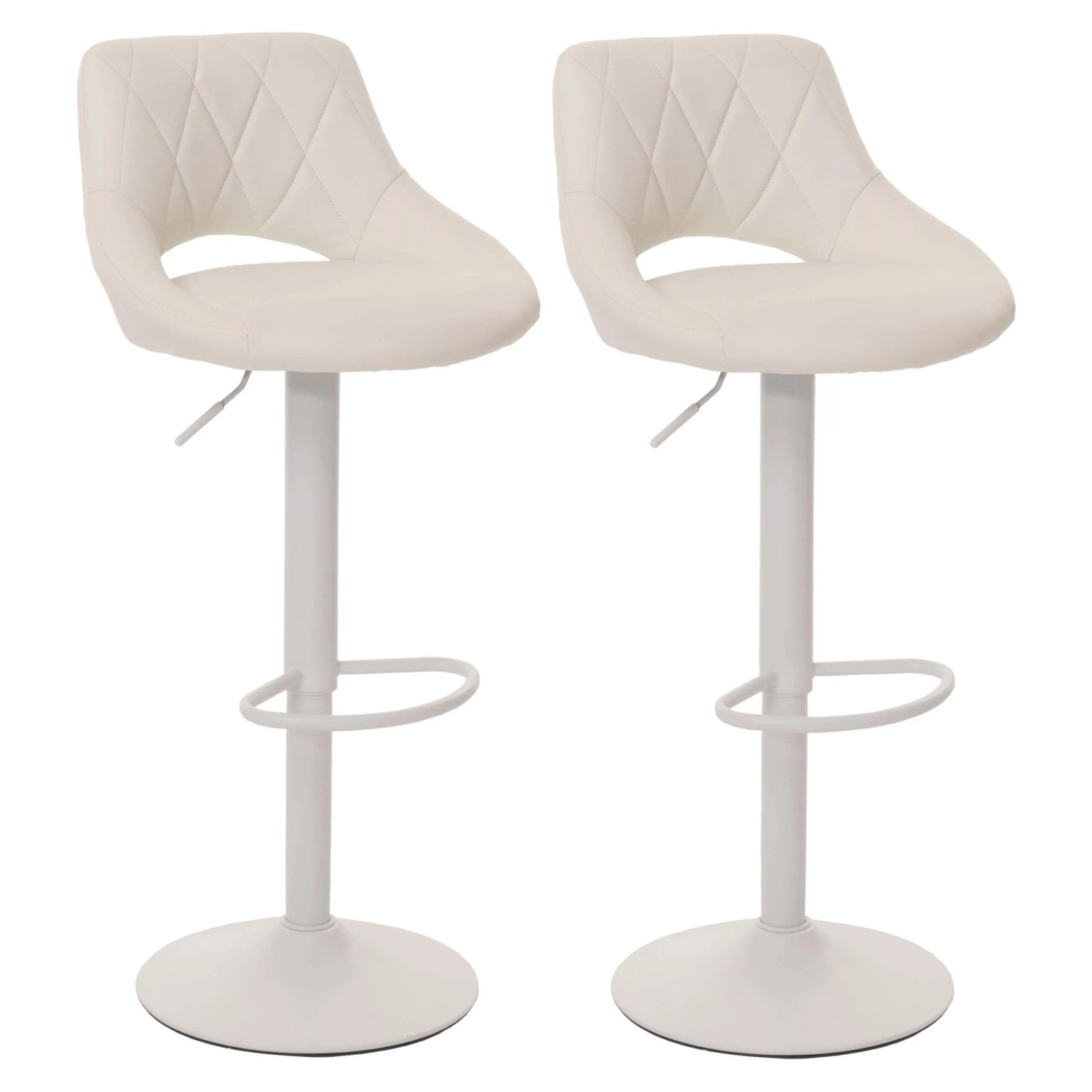 MCW 2er-Set Barhocker N64 Weiß