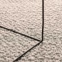 Cremefarbener vidaXL ZIZUR Outdoor-Teppich in Jute-Optik. Detailansicht der gewebten Polypropylen-Textur.